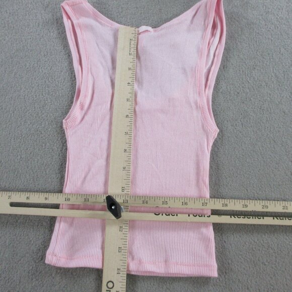 SKIMS Cotton Rib Tank Womens XXS 2XS Cherry Blossom Pink Sleeveless Top NWT - Picture 5 of 7